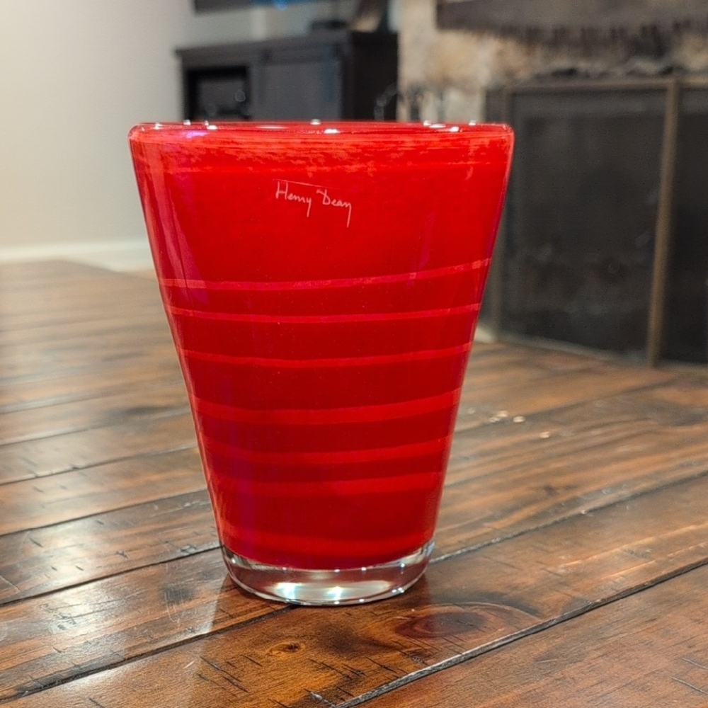 Henry Dean Blown Glass Vase